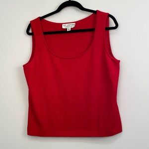 Vintage St. John Evening by Marie Gray Santana Knit Red Tank Top